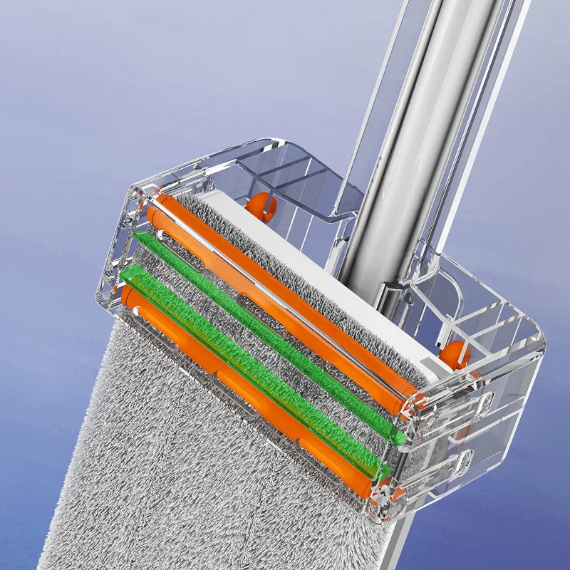 Household Flat Mops Hand-free Mop Bucket Set Lazy Mop God Large Flat Mop Clean Kitchen Mopping Plastic High Cleansing Power