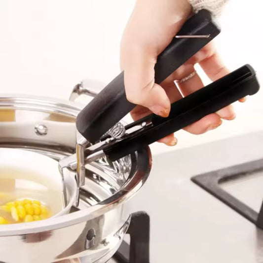New High Quality Clip Kitchen Tool Black Bowl Picker Bowl Tongs Gadgets Kitchen Utensils Plate Kitchen Gadgets Utensils Black