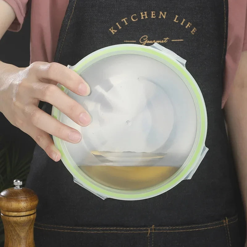 Stainless Steel Food Preservation Box Korean Style Three-Piece Set Lunch Box Sealed Storage Container for Fruits And Groceries