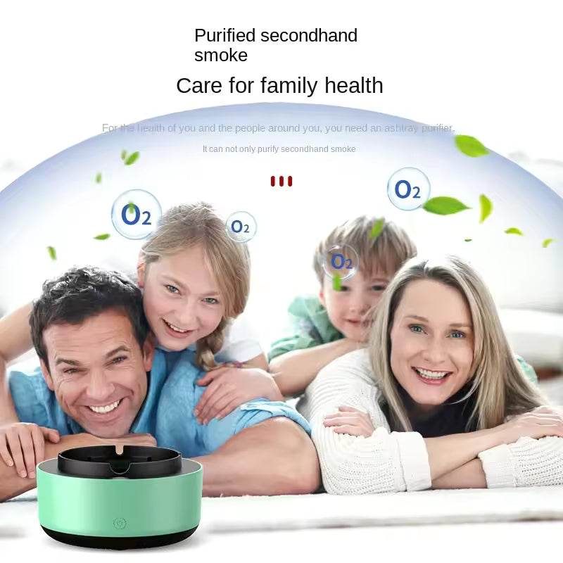 Portable Smokeless Ashtray Air Purifier Multi Filtration Removes Smoke Odor for Home Office Car Passive Smoking Protection