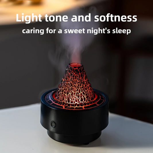 New Flame Lava Aroma Diffuser Colorful Air Humidifier LED Essential Oil Diffuser Mist Ultrasonic Humidifier for Bedroom Office