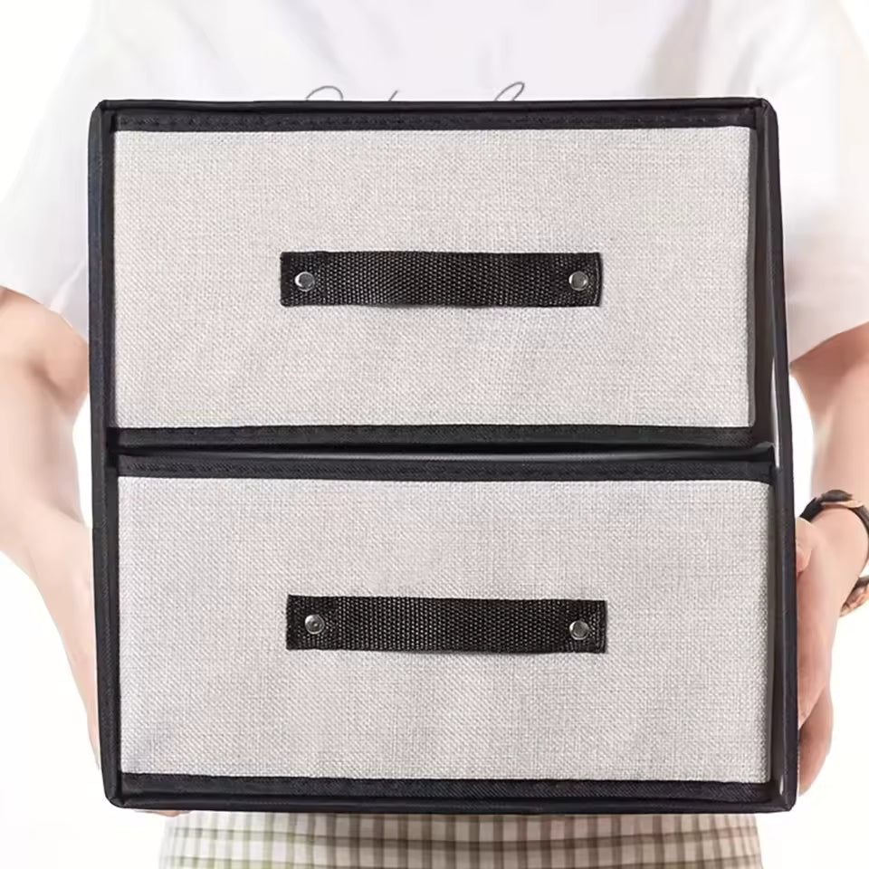 1pc Bra & Panty Organizer, Underwear Drawer Box With 2-layer, Closet Basket For Tie, Socks, Household Space Saving Organizer