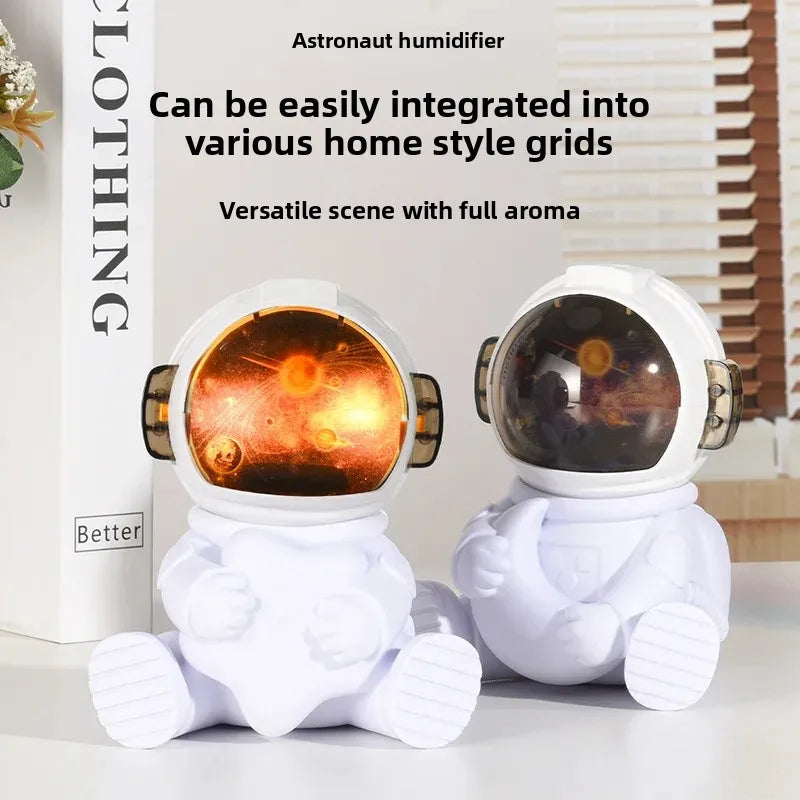 New Astronaut Starry Sky Lamp Humidifier USB Powered Bedroom Desktop Space Man Humidifier Student Gift with Night Light Function