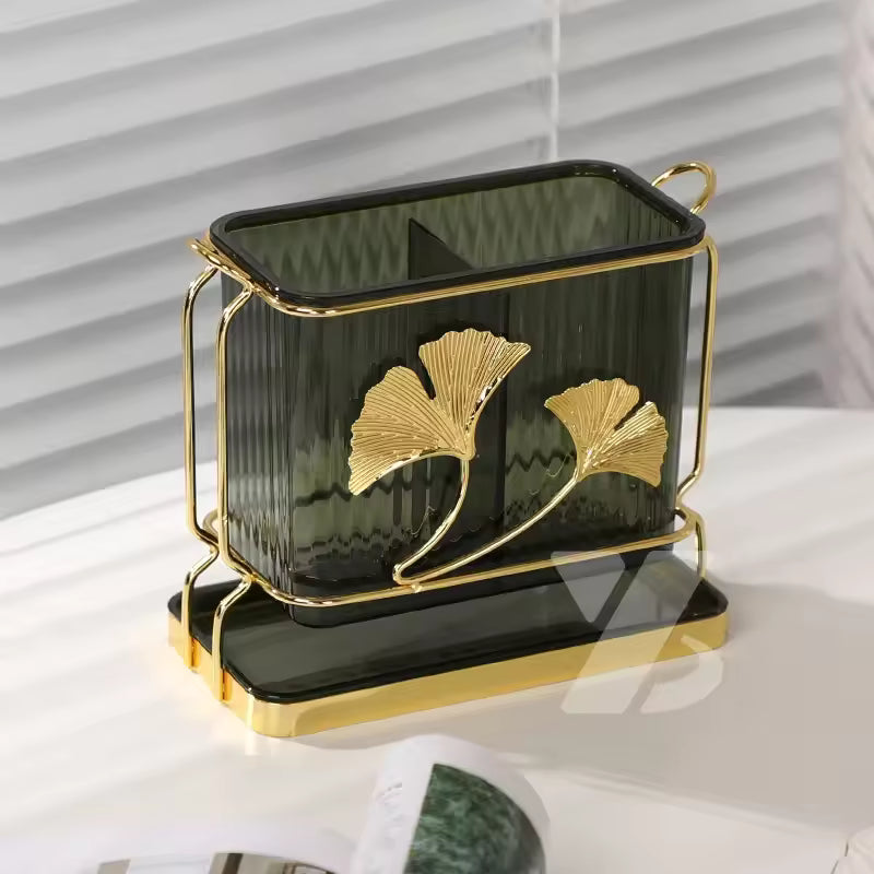 Home Restaurant Creative Rectangular Chopsticks with Drain Plate and Fan Bladet