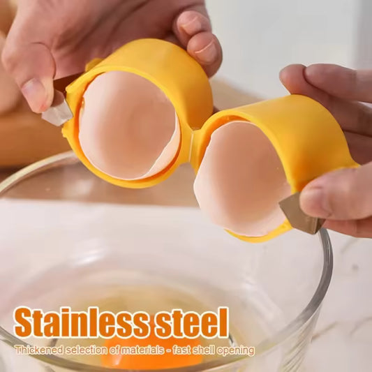 Stainless Steel Egg Separator Tool Quick Peel Yolk Splitter Compact Ergonomic Grip Dishwasher Safe Baking Kitchen Gadget Cheap