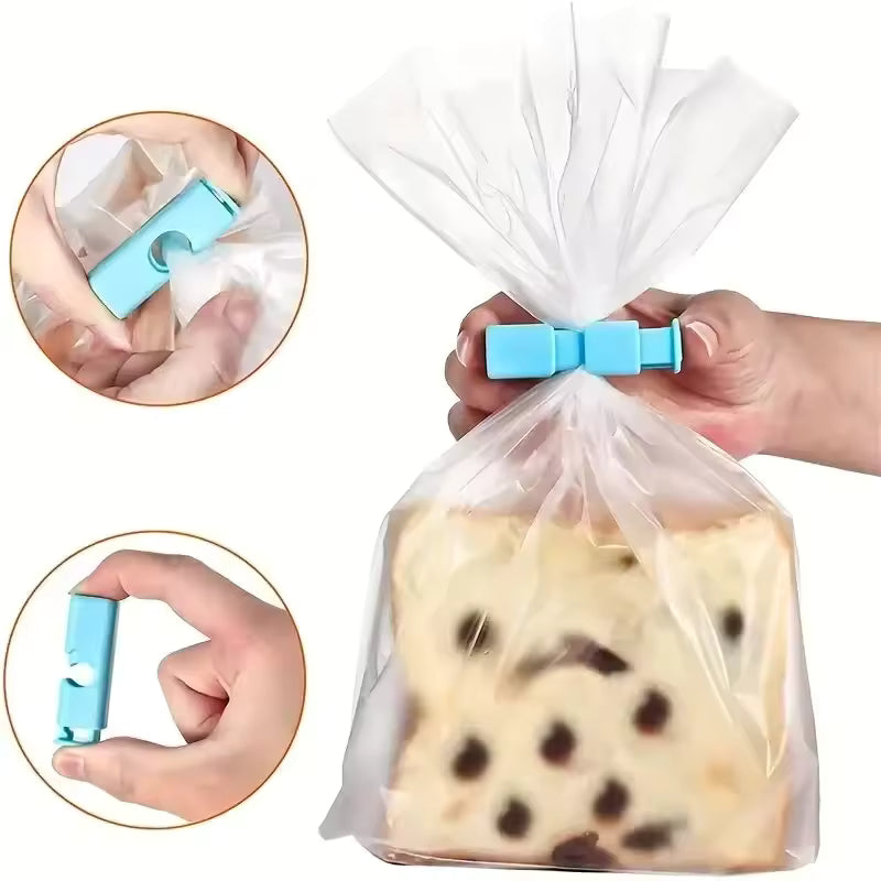 10Pcs Reusable Food Bag Clips Strong Grip Snack Sealing Clips for Chips Cereal Moisture Proof Plastic Bag Sealer Kitchen Storage