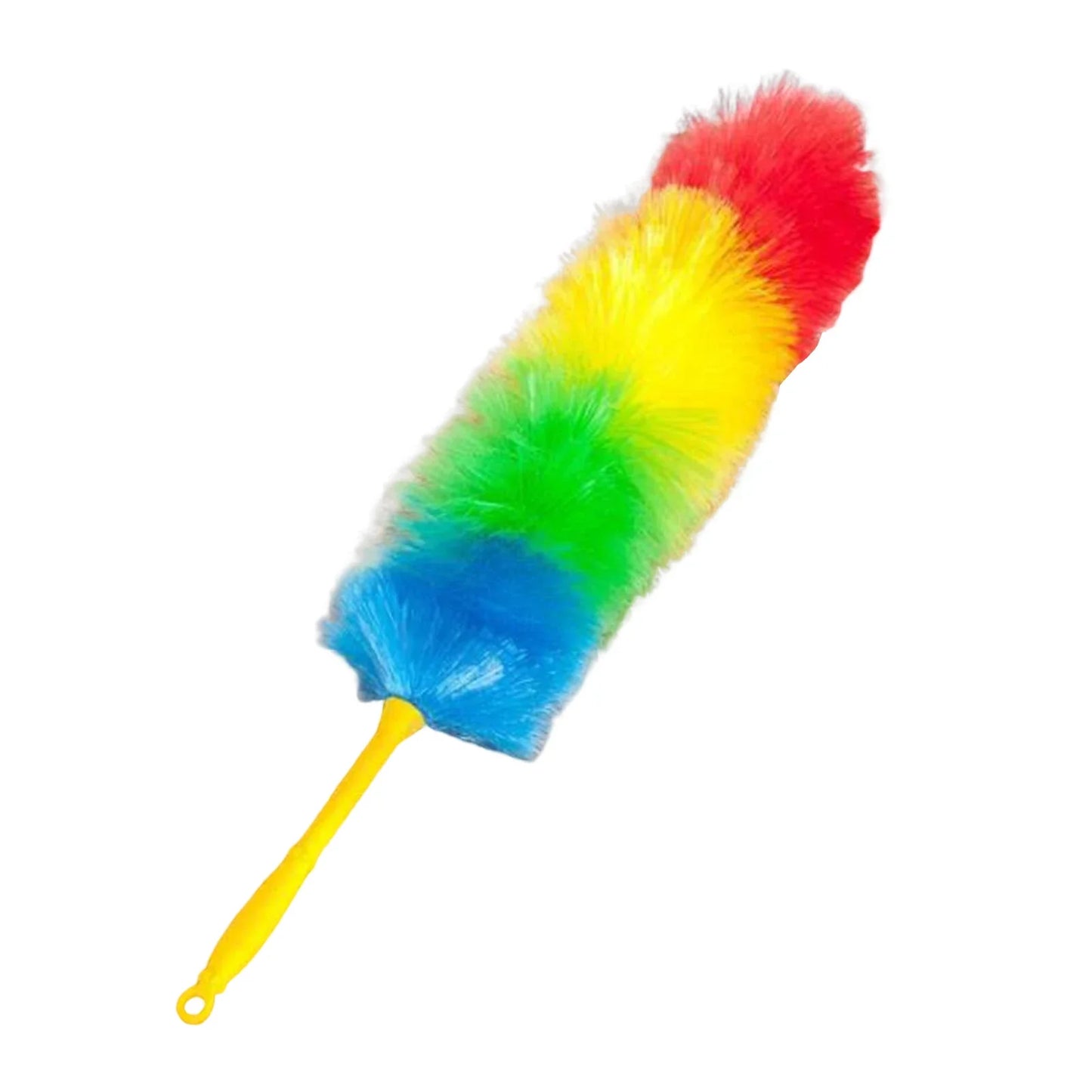 Rainbow Feather Duster Flexible Handle Anti Static Dusting Tool For Home Car Cleaning Colorful Soft Feathers Easy Storage