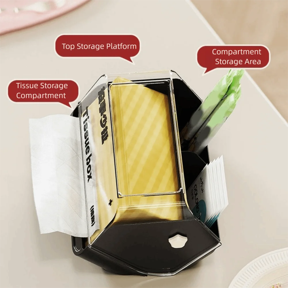 Durable Plastic Tissue Box Funny Anti Slip Paper Holder Decorative Tissue Case Cover Table Decor