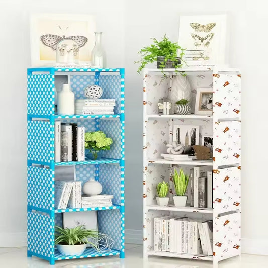 5 layer DIY Simple Bookshelf Easy Assembly Bookcase Can Be Moved Children's Debris Rack Shelf Home Furniture Book Shelf