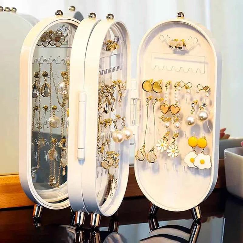 Jewelry Storage Box Earrings Jewelry Rack Earrings Necklace Box Household Cleaning Display Rack Artifact Jewelry Packaking