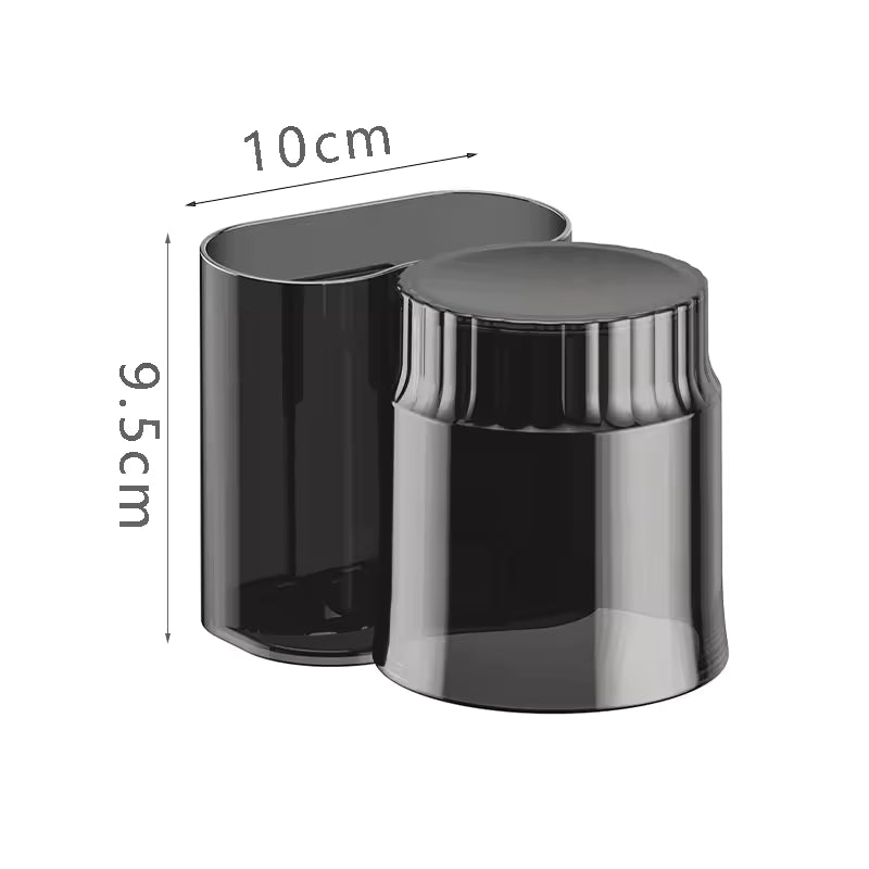 Toothbrush Holder with Gargle Cup Wall-mounted Plastic Toothpaste Drain Basket for Bathroom Space-Saving Bathroom Organizer