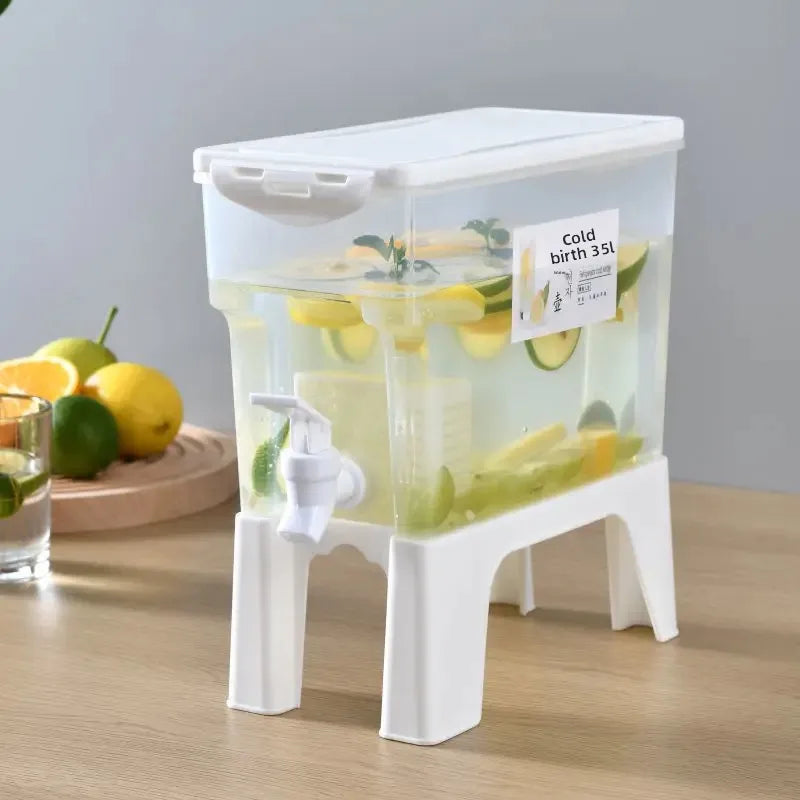 Large Capacity Fruit Tea Pot with Tap for Fridge Cold Water Pot Home Use Cool Water Barrel Essential Oil Diffuser Accessories