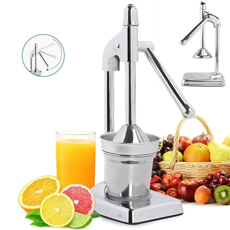 Stainless Steel Citrus Juicer Lemon Pomegranate Orange Juice Manual Juicer Heavy Duty Countertop Home Hand Juicer