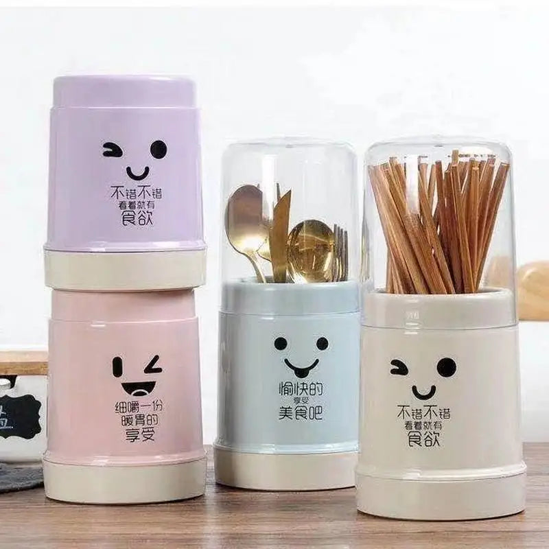 1Pc Cute Kitchen Spoon Chopstick Storage Drying Drain Drainer Holder Shelf Accessories Box Home Rack Cutlery Basket Organizer