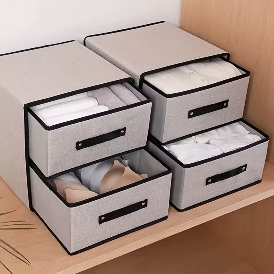 1pc Bra & Panty Organizer, Underwear Drawer Box With 2-layer, Closet Basket For Tie, Socks, Household Space Saving Organizer