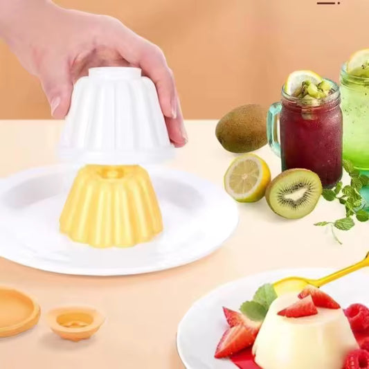 4pcs Plastic Pudding Molds Jelly Panna Cotta Molds With Lids Pudding Pans Dessert Cups Chocolate Custard Mould Baking Tool