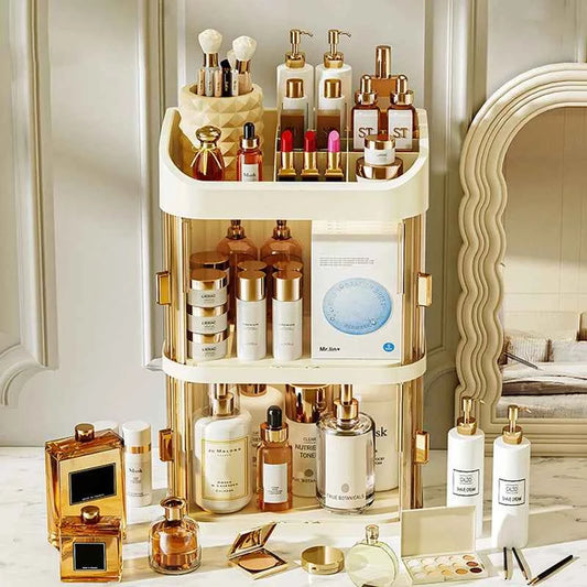 Cosmetics Storage Box Large Capacity Dressing Table Skin Care Products Storage Rack Drawer Type Organizer Desktop Dust Storage