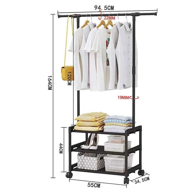 Southeast Asia Bestselling Multi-Functional Integrated Shoe Hat Rack Bedroom Storage Clothes Drying Rack Hat Coat Pole