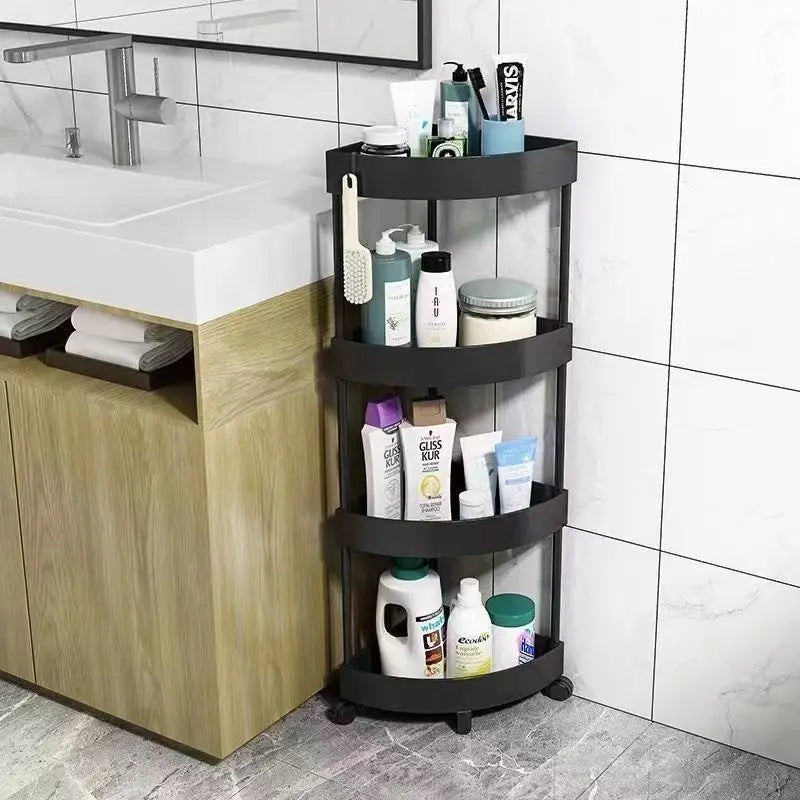 Corner toilet Triangle rack Floor-to-ceiling toilet Bathroom storage rack