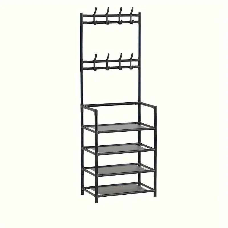Living Room Shoe Rack Multi-Layer Storage Shelf DIY Clothes Hanger Simple Floor-Standing Organizer