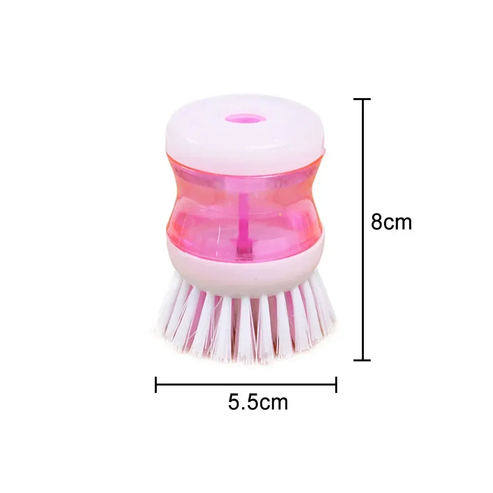 Brushes for Vegetable Utensils Cleaning with Soap Dispenser, Dishwashing Brush, Dish Scrub Brush, Dish Scrubber, Bubble Up