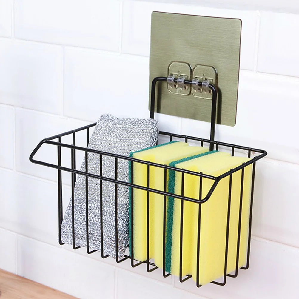 Hanging Wall Basket Kitchen Bathroom Storage Large Capacity Iron Wire Sundry Organizer Waterproof Space Saving Metal Shelf
