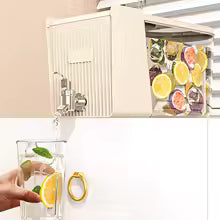Cold Kettle With Faucet Fridge Water Dispenser Leakproof Beverage Drink Container 5.3 L Refrigerator Kettle Drink Dispenser With