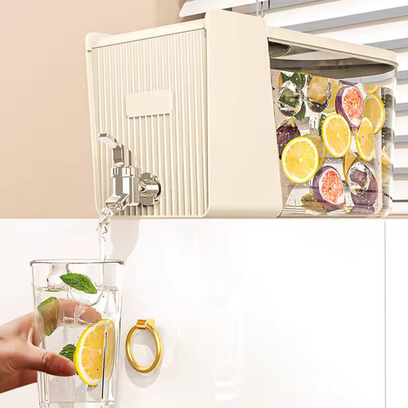 Cold Kettle With Faucet Fridge Water Dispenser Leakproof Beverage Drink Container 5.3 L Refrigerator Kettle Drink Dispenser With