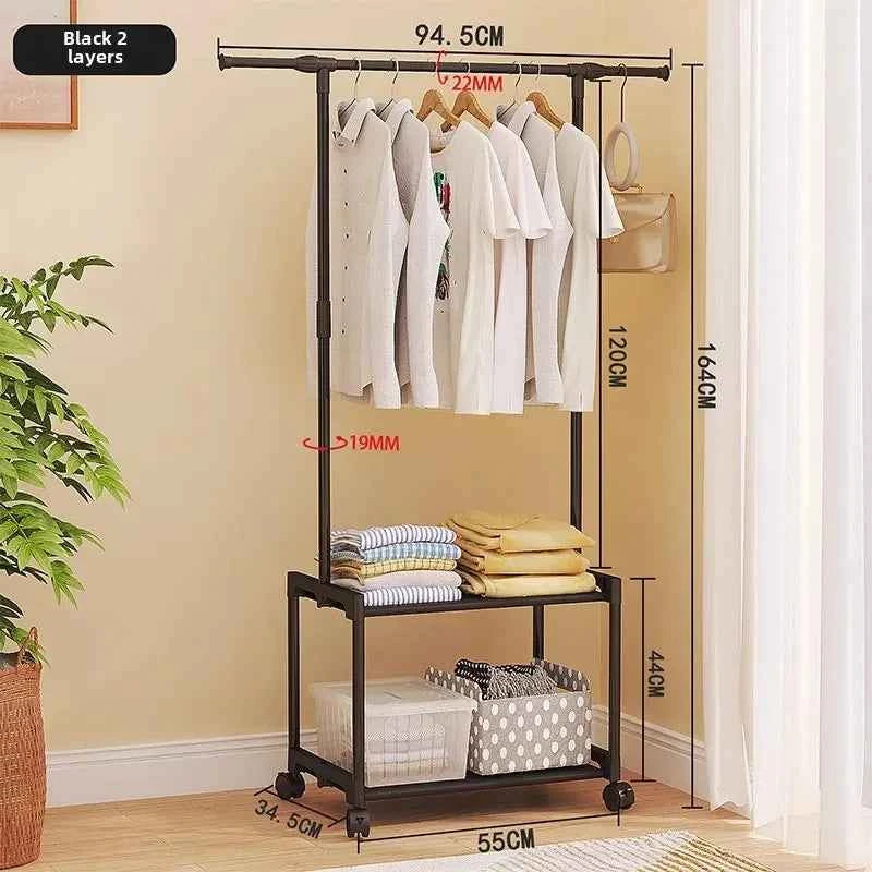 Southeast Asia Bestselling Multi-Functional Integrated Shoe Hat Rack Bedroom Storage Clothes Drying Rack Hat Coat Pole