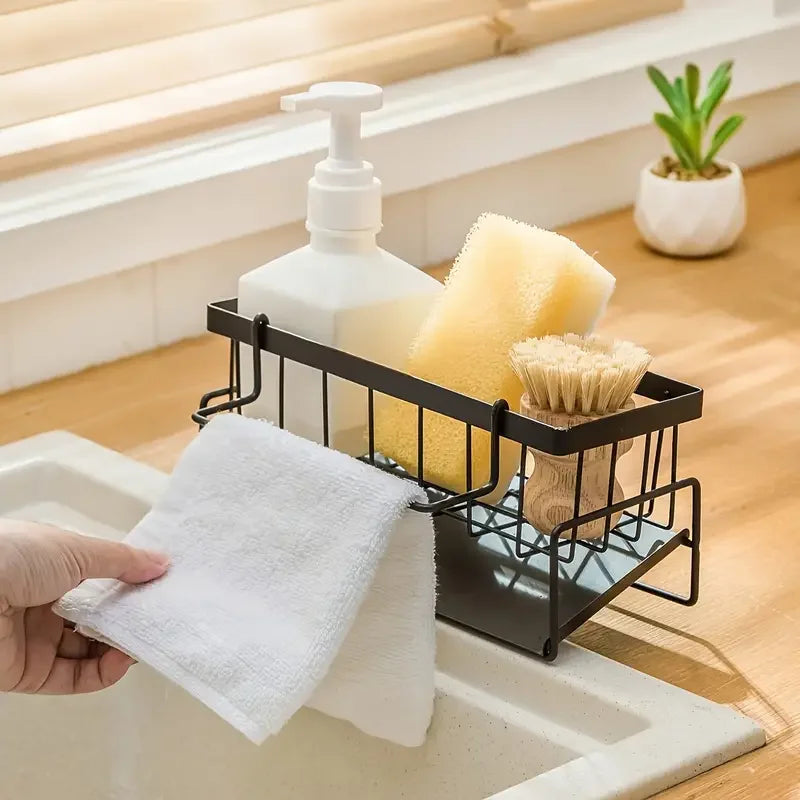 Kitchen Sink Storage Rack Punch-free Bathroom Kitchen Faucet Sponge Rack Sink Drain Rack Bathroom Supplies Rack