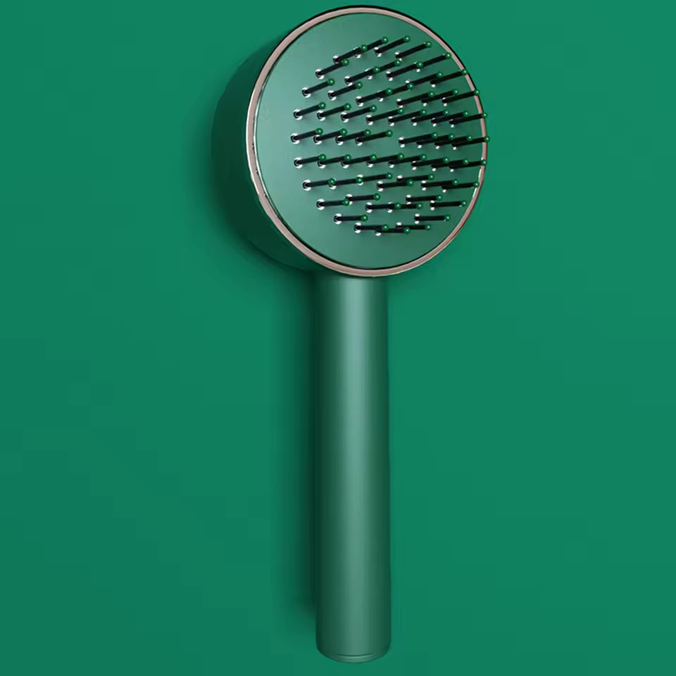 Massage Comb Long H Curly Hair Styling Cushion Green Detangling Brush Plastic Women Hair Brushes Wet Scalp