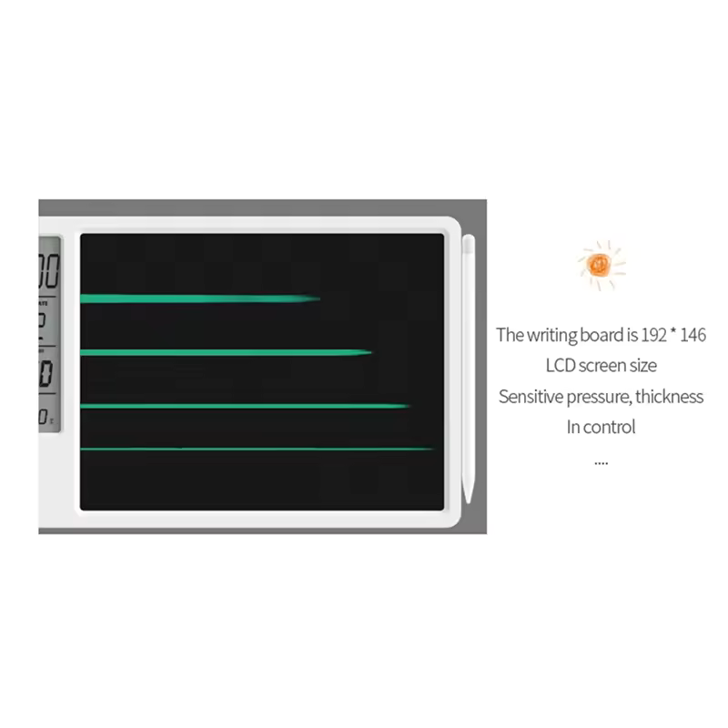 Compact Multi-Function Electronic Calendar Desktop Calendar LCD Handwriting Board Office Memo Desktop Ornament Calendar,Black Du