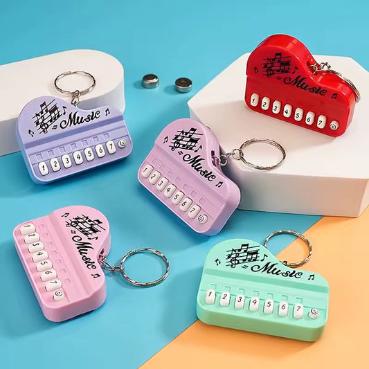 Mini Piano Electronic Organ Key Chain Can Be Played Luminous High Appearance Level Toy Bag Car Key Pendant Exquisite Gift
