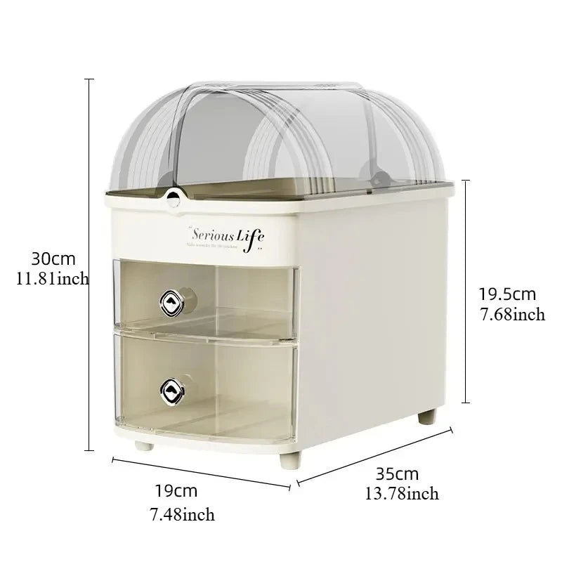 2025New Cosmetics Storage Box Large Capacity Skin Care Products Storage Box Desktop Lipstick Box Shelf Crack Dust Box