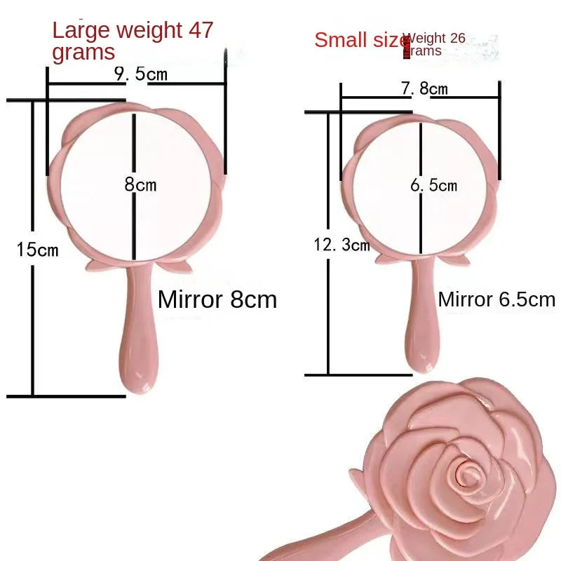 12x24cm compact and cute handheld makeup mirror, portable travel makeup mirror