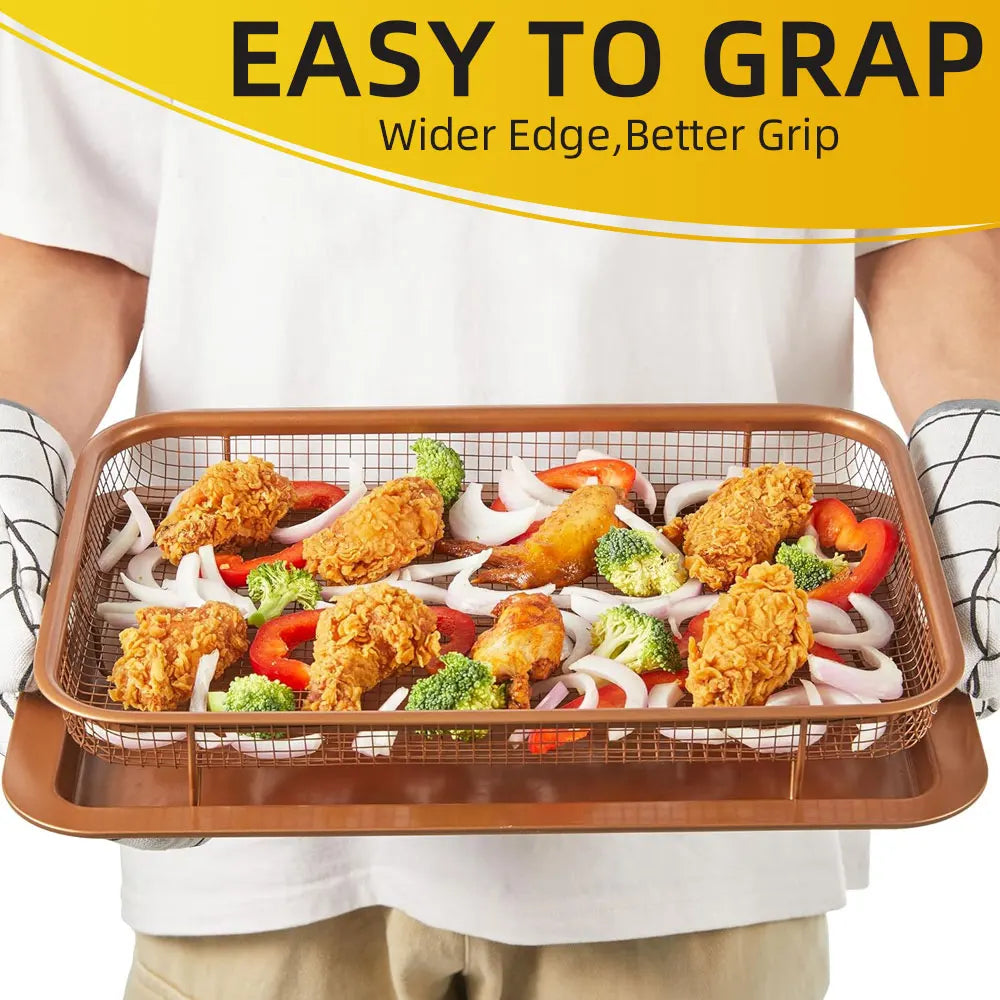 MYVIT Frying pan Frying pan Non-stick French fries basket Barbecue fryer home kitchen tool