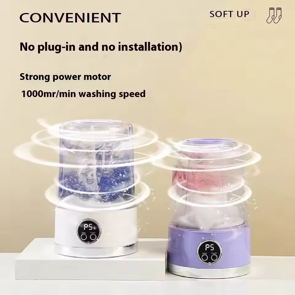 Mini Charging Washing Machine for Underwear and Socks Portable Wireless Small Student Dormitory Travel Washing Machine