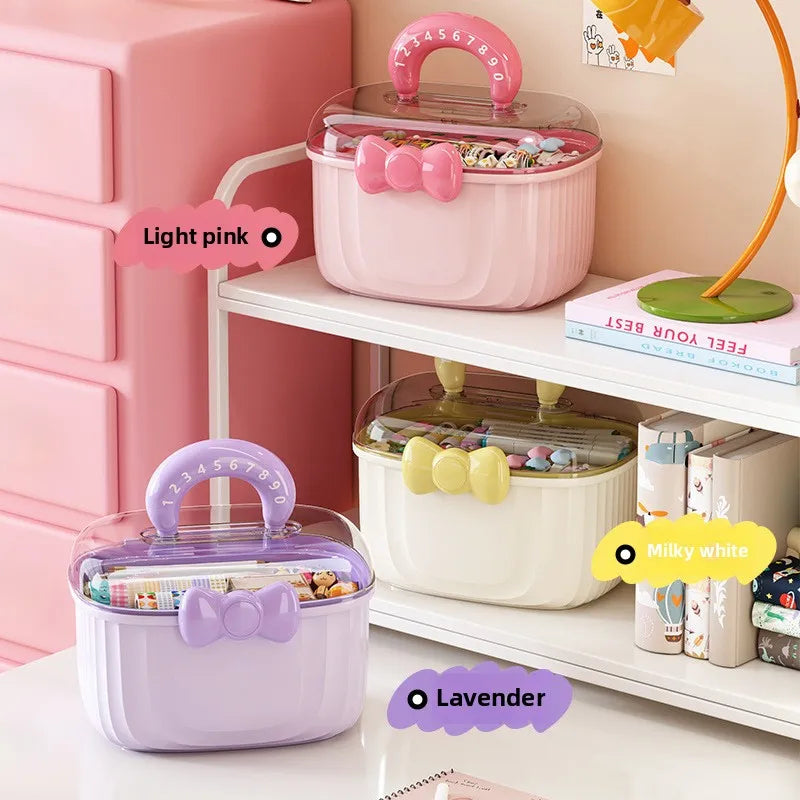 Hair Accessories Storage Box, Portable Makeup Organizer for Hair Clips, Hair Ties, Earrings, Bracelets, Necklaces