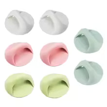 8pcs Adhesive Door Knobs Punch-Free Cupboard Pull Handles Sticky Wardrobe Handles For Drawer Cabinet Durable Easy