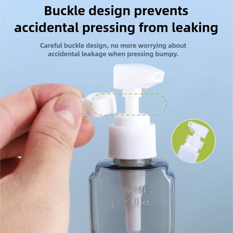 Travel Bottles Leak Proof 4 in 1 Containers for Toiletries Refillable Plastic Bottles with Lid Spray Lotion Shampoo