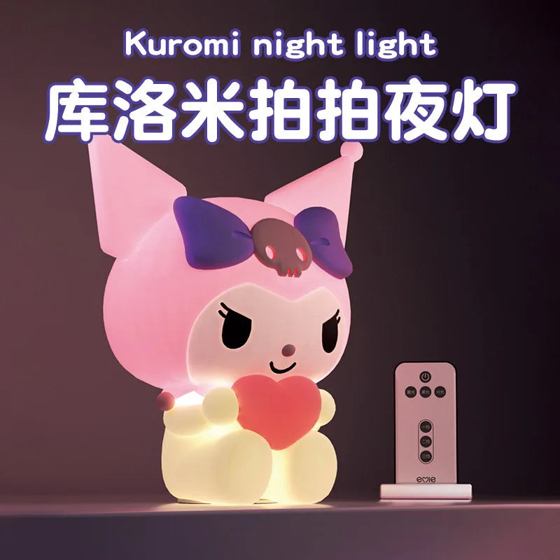 Kuromi Silicone Touch Night Light Cute Bedside Lamp for Kids Room Sleep Aid Kawaii Desk Decor Gift for Girls