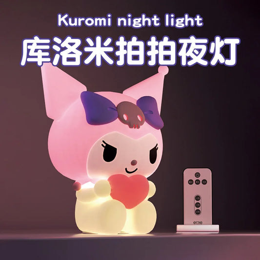 Kuromi Silicone Touch Night Light Cute Bedside Lamp for Kids Room Sleep Aid Kawaii Desk Decor Gift for Girls