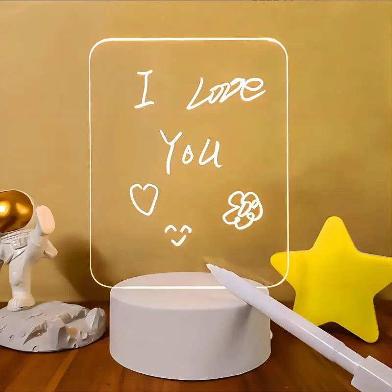 Note Board Creative Led Night Light USB Message Board Holiday Light With Pen Gift For Children Girlfriend Decoration Night Lamp