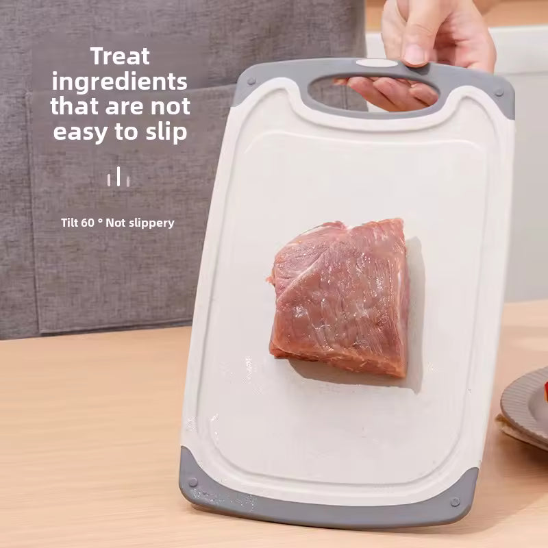 Double-Sided PP Plastic Marble Patterned Kitchen Chopping Board Wall-Mounted Meat And Vegetable Cutting Board Multi-Functional H