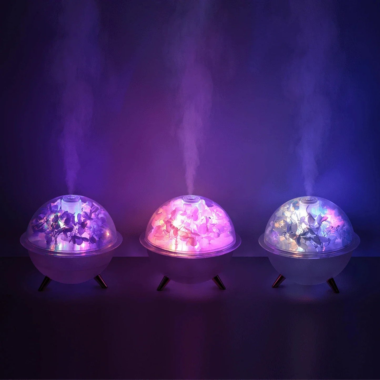 New Eternal Flower Air Humidifier 260ML Mini USB Home Atmosphere Softly Night Light Creative Artificial Diffuser essential oils