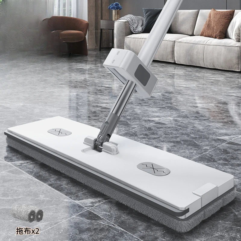 Household Flat Mops Hand-free Mop Bucket Set Lazy Mop God Large Flat Mop Clean Kitchen Mopping Plastic High Cleansing Power