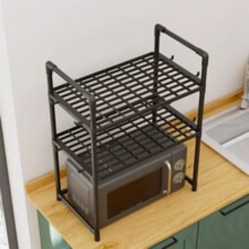 Kitchen Storage Rack 2/3 Layer Seasoning Storage Racks Space Saving Elevated Design Seasoning Storages Rack Kitchen Holders