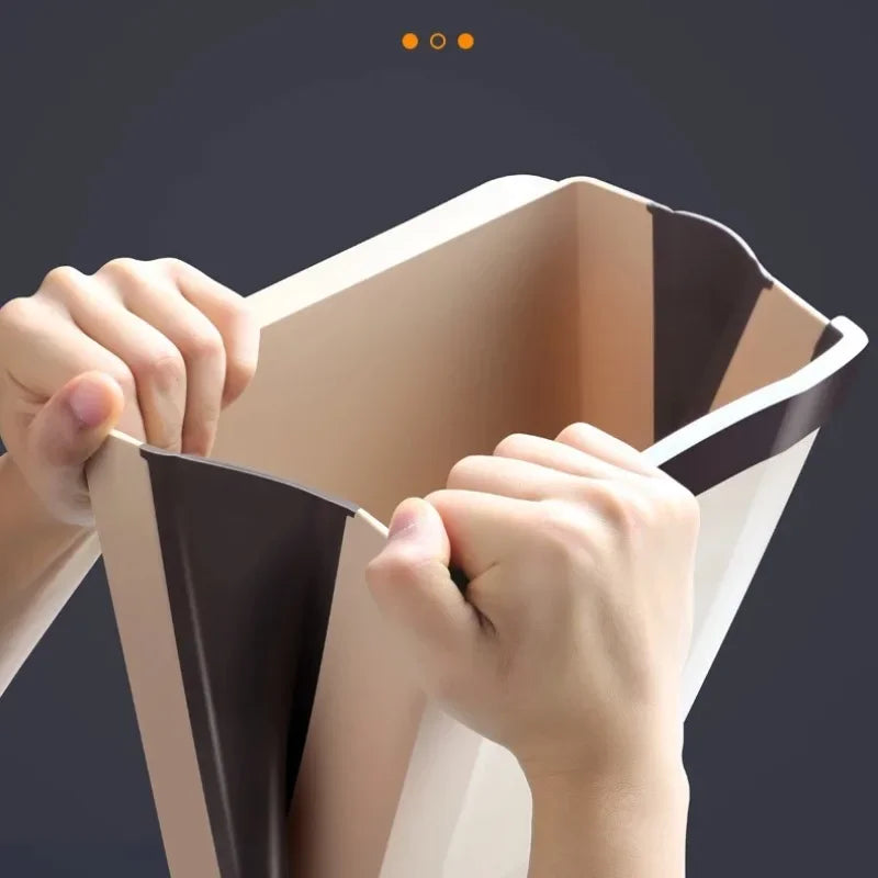 10L Wall Mounted Folding Car Bin Kitchen Door Hanging Trash Bin Garbage Car Trash Can Wall Mounted Foldable Cleaning Dustbin