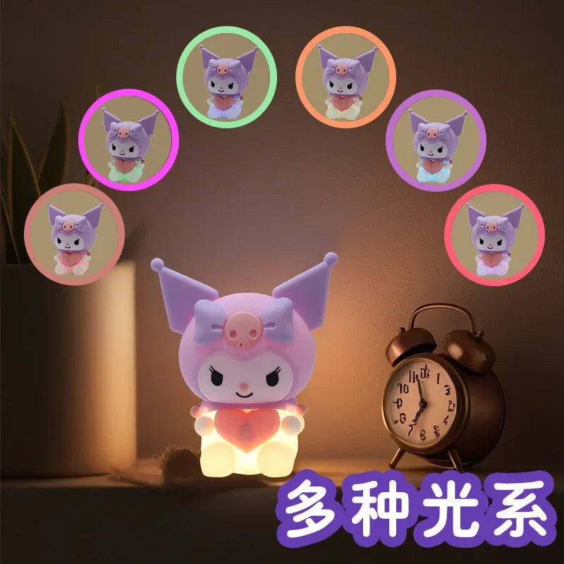 Kuromi Silicone Touch Night Light Cute Bedside Lamp for Kids Room Sleep Aid Kawaii Desk Decor Gift for Girls