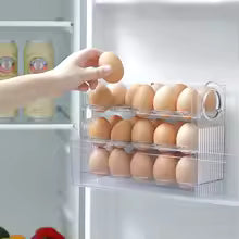 Egg Storage Box Refrigerator Organizer Food Containers Egg Fresh-Keeping Case Holder Tray Dispenser Kitchen Storage Boxes
